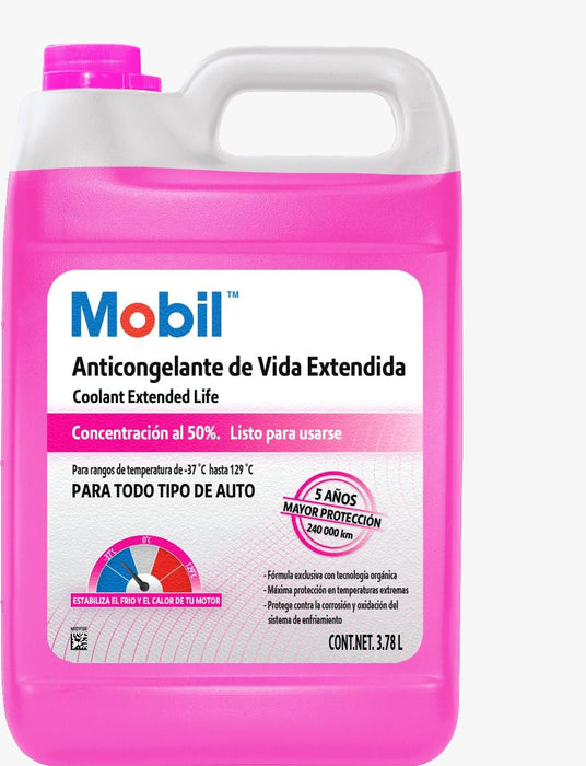 Mobil extended life 50/50, es un refrigerante y anticongelante de servicio liviano, formulado a base de tecnologia de acidos organicos, recomendado para todo tipo de vehiculo sin importar procedencia (asiatico, americano o europeo)
PRECIOS INCLUYEN I.S.V.