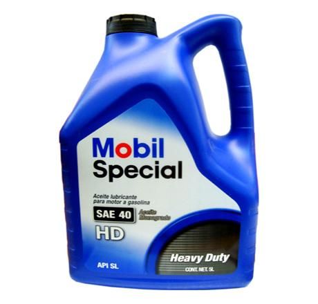 Mobil special hd 40, es un lubricante monogrado sae 40 para motores gasolina.
PRECIOS INCLUYEN I.S.V.