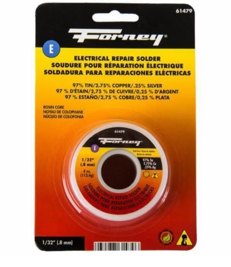 Estaño para soldadura, 1/32", 4 onzas