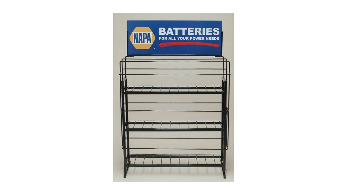 Battery display / storage racks napa batteries PRECIOS INCLUYEN I.S.V