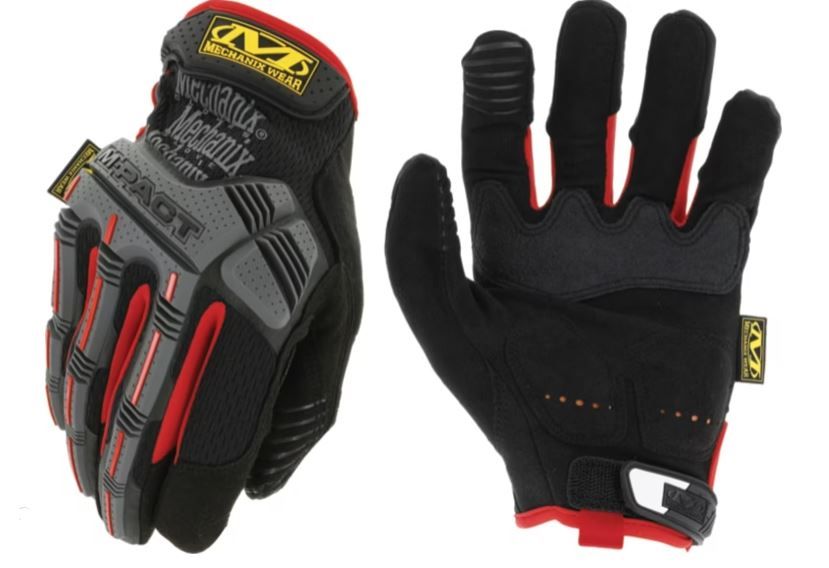 Guantes/ mechanix wear talla-l negro/ rojo