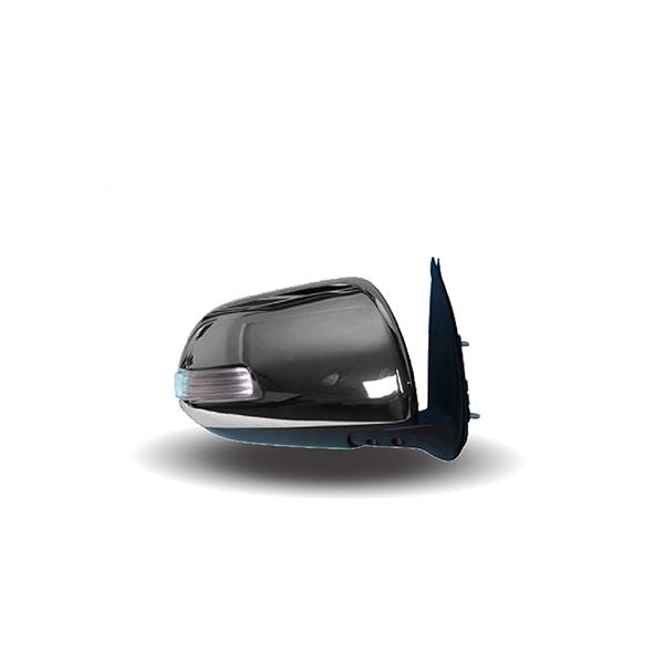 Retrovisor exterior toyota hilux vigo 2012 - 2015 electrico cromado con luz de cortesía (rh)