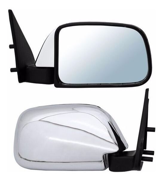 Retrovisor exterior toyota hilux 1992 - 1997 cromado utiliza 3 tornillos (rh)