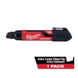 Milwaukee tool inkzall™ rotulador negro con punta de cincel extra grande