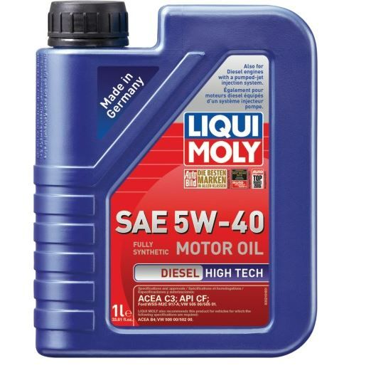 Liqui moly diesel high tech 5w40 motor oil - 1 l / aceite para motor liqui moly sae 5w40 diésel alta tecnología 1 litro