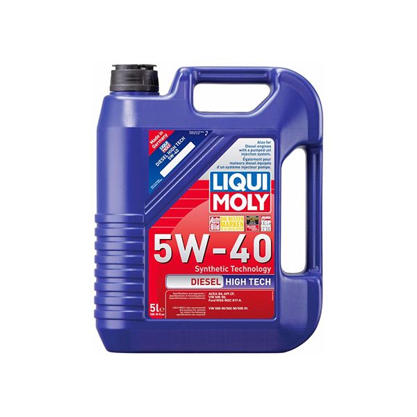 Liqui moly diesel high tech 5w40 motor oil - 5 l / aceite para motor liqui moly sae 5w40 diésel alta tecnología 5 litros
PRECIOS INCLUYEN I.S.V.