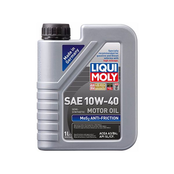 Liqui moly mos2 leightlauf 10w40 motor oil - 1 l / aceite para motor liqui moly sae 10w40 mos2 antifricción 1 litro