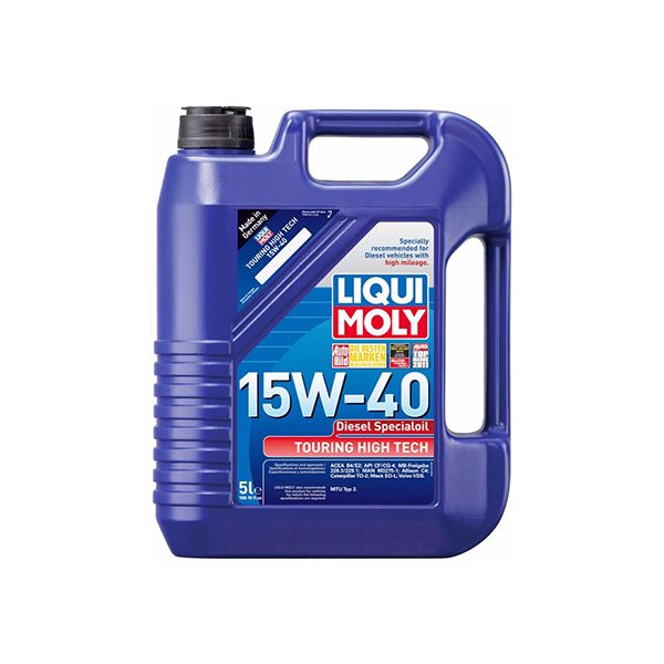 Liqui moly touring high tech diesel special oil 15w40 motor oil - 5 l / aceite para motor liqui moly sae 15w40 touring high tec gasolina / diésel 5 litros