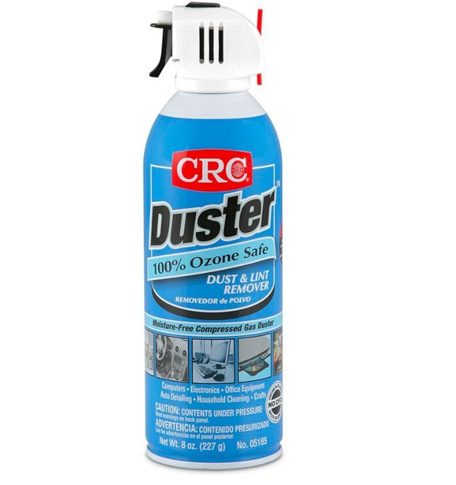 Aire comprimido seco  removedor de polvo y pelusa - dust removal system - aerosol 8 oz crc duster moisture-free dust and lint remover