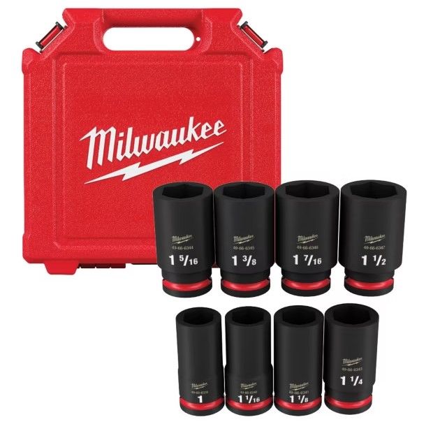 Milwaukee tool socket set 3/4 in sae (1) 8 pc set