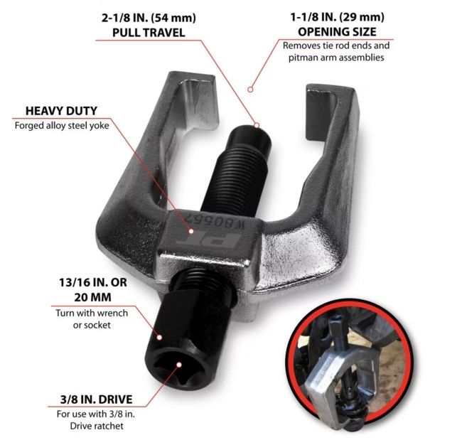 Extractor de extremo de barra de acoplamiento/brazo pitman de performance tool
PRECIOS INCLUYEN I.S.V.