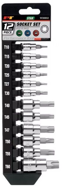 Set de cubos torx star bit socket set
PRECIOS INCLUYEN I.S.V.
