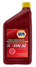 Aceite de motor de alto kilometraje napa 5w30 de alto kilometraje 1 cuarto (ee. uu.)