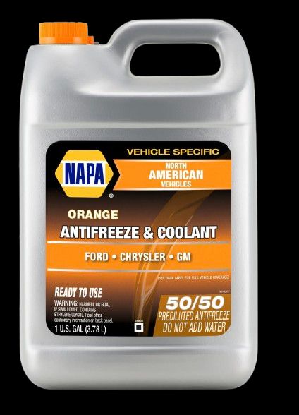 Anticongelante y refrigerante napa extended life para vehículos norteamericanos, color naranja