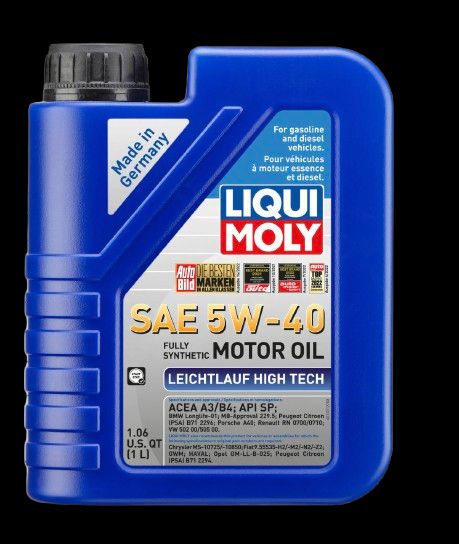 Aceite de motor liqui moly 5w40 totalmente sintético 1 litro