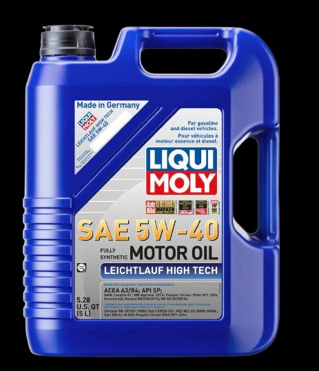 Aceite de motor liqui moly leichtlauf high tech 5w40 totalmente sintético 5 l