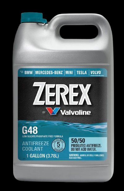 Anticongelante y refrigerante zerex g48 para vehículos europeos, azul, hoat, listo para usar, 1 galón (ee. uu.)