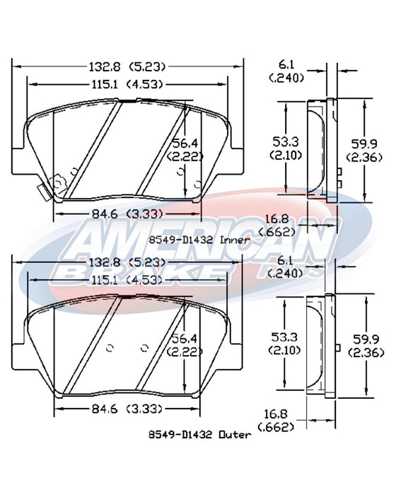 Pastilla hyundai santafe 10/12; kia sorento 11/13;
