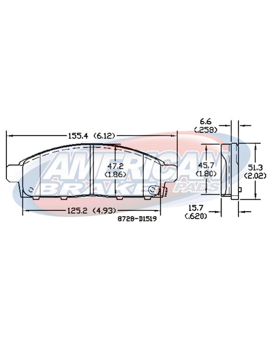 Pastilla mitsubishi l200 06/19, montero sport