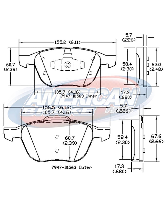 Pastilla ford focus 12/14; c-max 13/14, escape 2.5
