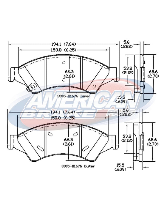 Pastilla ford ranger 13/19, bt-50 13/19