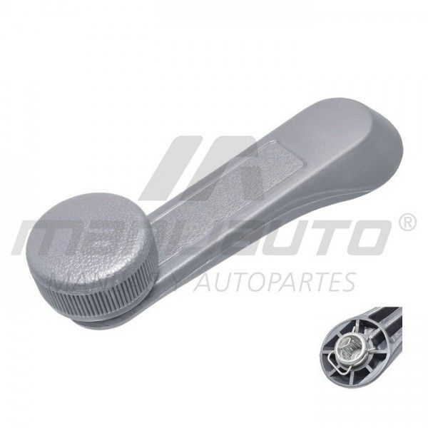 Manecilla para subir vidrio isuzu p'up 1981 - 1987 / kb 1988 - 1996 / tfr 1997 - 2001 fresado metálico gris