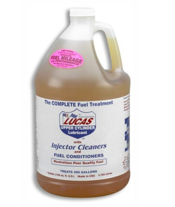 Aditivo lucas oil para gasolina o díesel, limpiador de inyectores, tratamiento para 400 galones, 1 galón