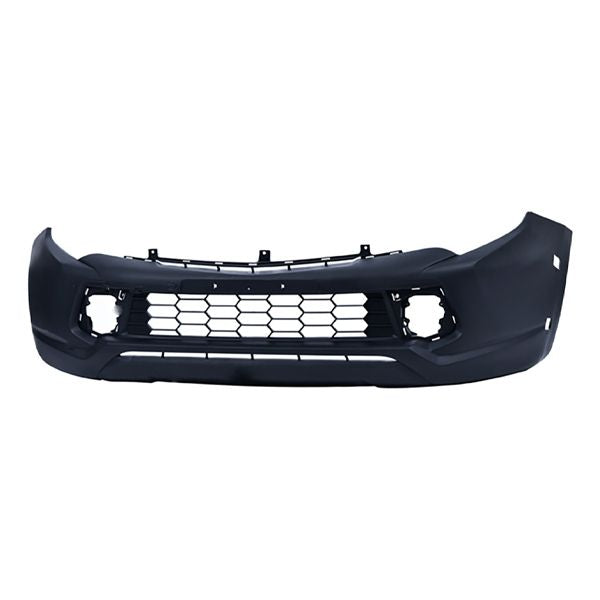 Bumper frontal mitsubishi l200 / sportero / triton 2016 - 2018 doble cabina, cabina sencilla, 2wd / 4wd con hoyo para spoiler