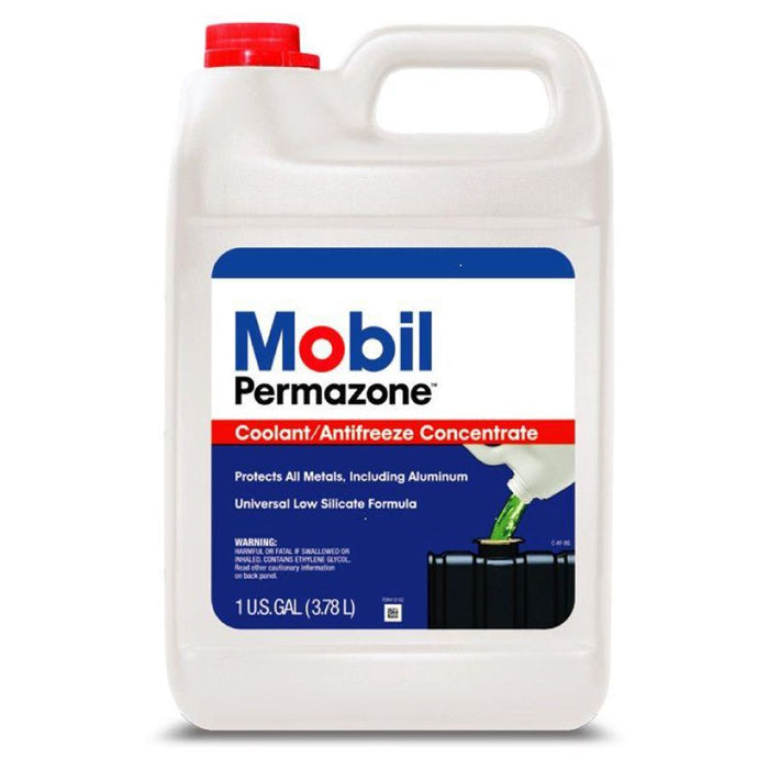 Mobil permazone, anticongelante y refrigerante convencional para aplicaciones de servicio liviano, formulado con inhibidores inorganicos para mantener el sistema libre de corrosion.