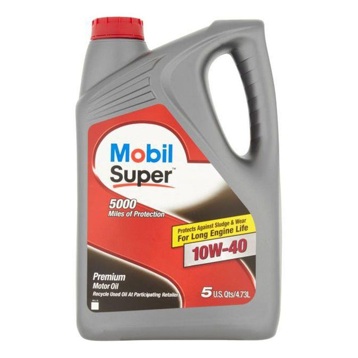 Mobil super 10w-40, lubricante tecnologia premium (semi-sintetica) para motores gasolina modernos y antiguos, para condiciones de trabajo severas y moderadas.