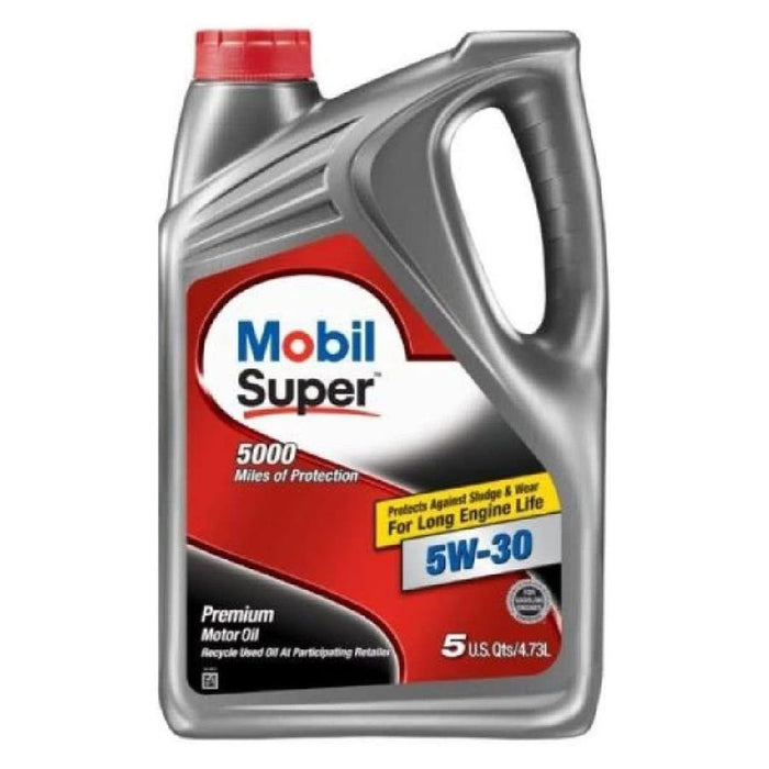 Mobil super 5w-30, lubricante tecnologia premium, para motores gasolina modernos y antiguos