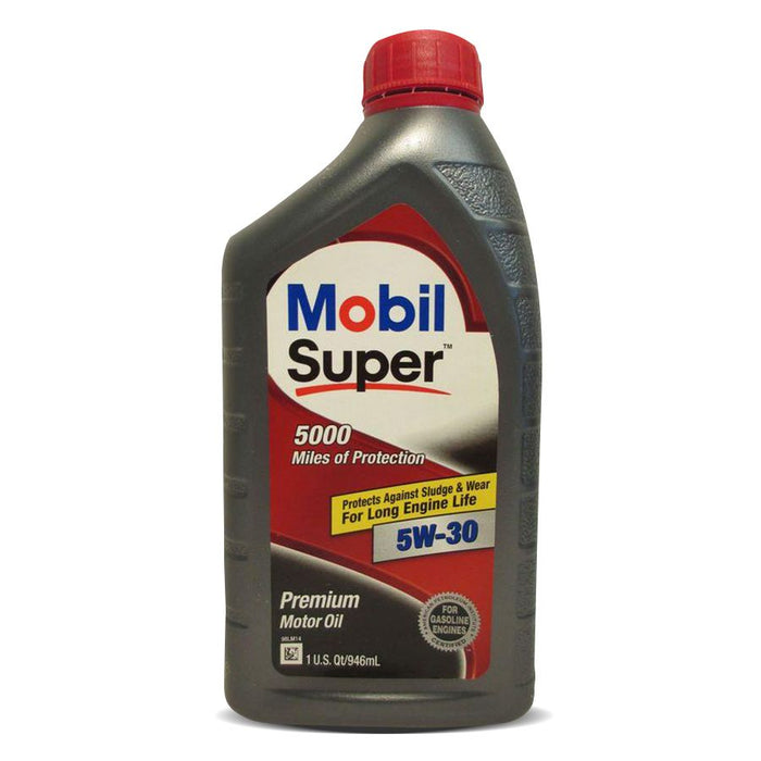 Mobil super 5w-30, lubricante tecnologia premium, para motores gasolina modernos y antiguos