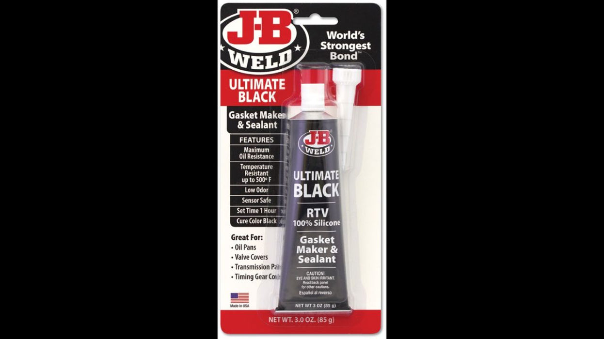 Sellador de silicona de alto rendimiento rtv negro alta temperatura jb weld, 260 centígrados