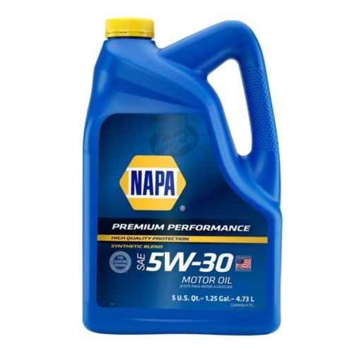Aceite de motor de alto rendimiento napa 5w30, mezcla sintética, 5 cuartos (ee. uu.)