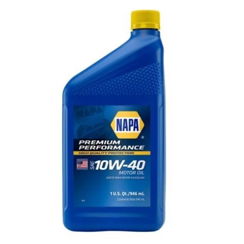 Aceite de motor napa premium performance 10w40 convencional 1 cuarto (ee. uu.)