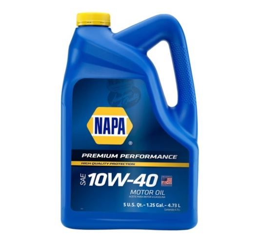 Aceite de motor convencional napa premium 10w40, mezcla sintética convencional, 5 cuartos (ee. uu.)