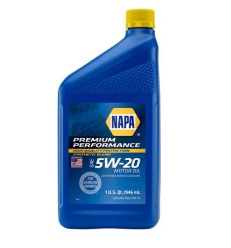 Aceite de motor de alto rendimiento napa 5w20 convencional, 1 cuarto de galón (ee. uu.)