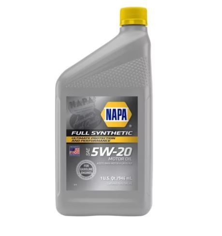 Aceite de motor napa 5w20 totalmente sintético 1 cuarto de galón (ee. uu.)