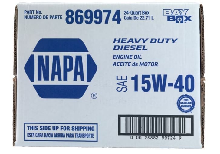 Aceite de motor diésel napa fleet high detergent 15w40, 6 galones (ee. uu.)