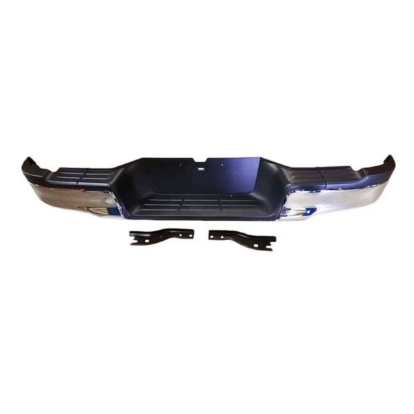 Bumper trasero toyota hilux revo 2016 - 2025 cromado con hule