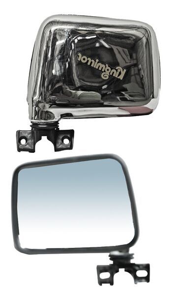 Retrovisor exterior isuzu kb 1989 - 1992 cromado utiliza 2 tornillos (rh)