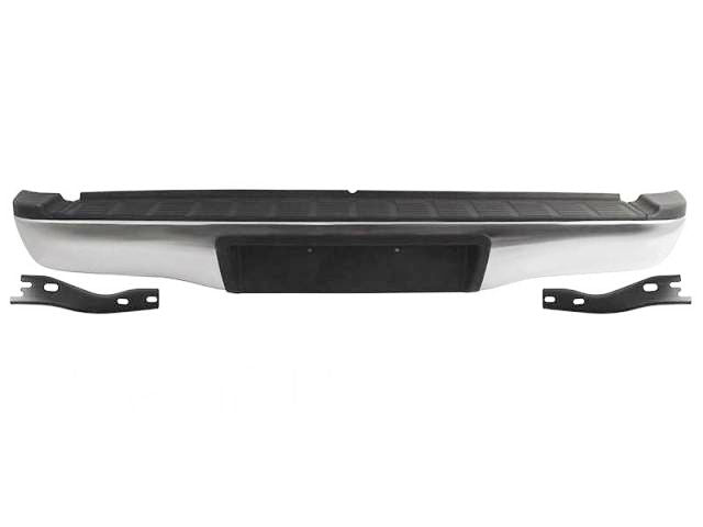 Bumper trasero toyota hilux vigo 2005 - 2015 metálico cromado con hule