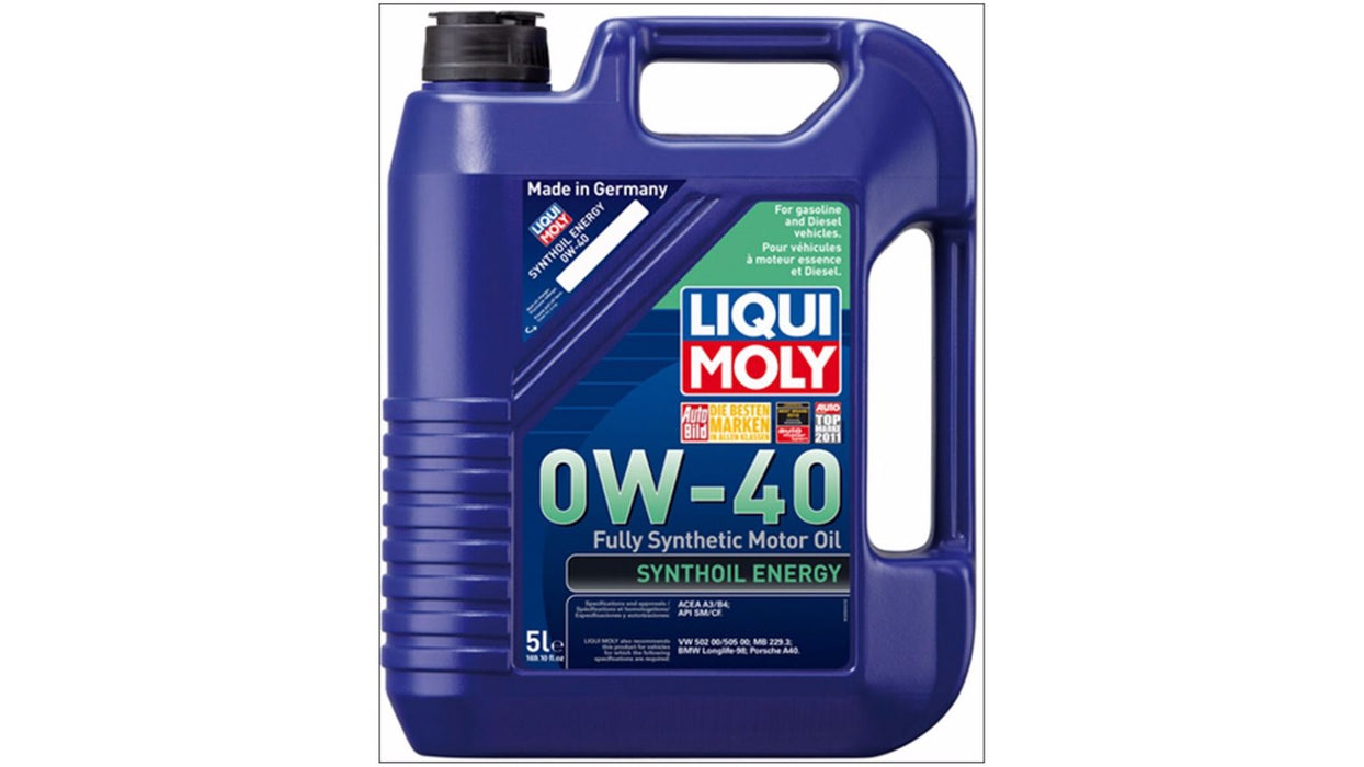 Liqui moly synthoil energy 0w40 motor oil - 5 l / aceite para motor liqui moly sae 0w40 synthoil energy gasolina / diésel 5 litros
