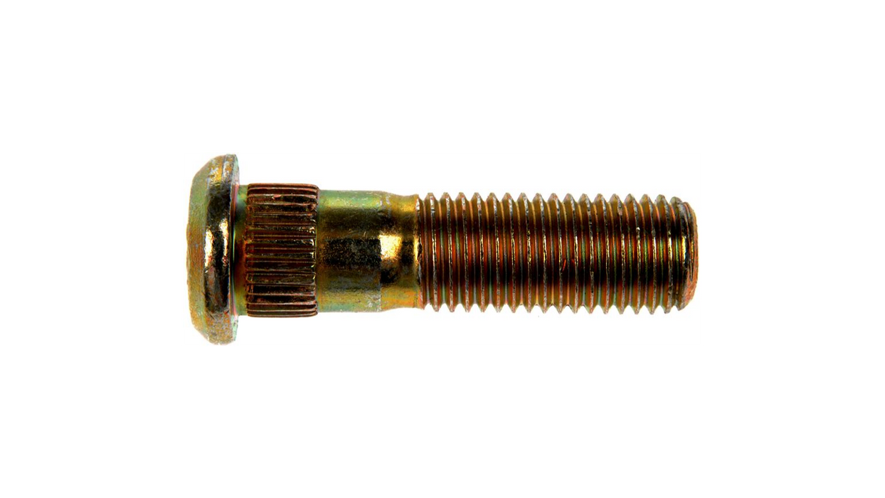 M12-1.50 serrated wheel stud - 13.0mm knurl, 44.8mm length  -  perno espárrago para rueda
