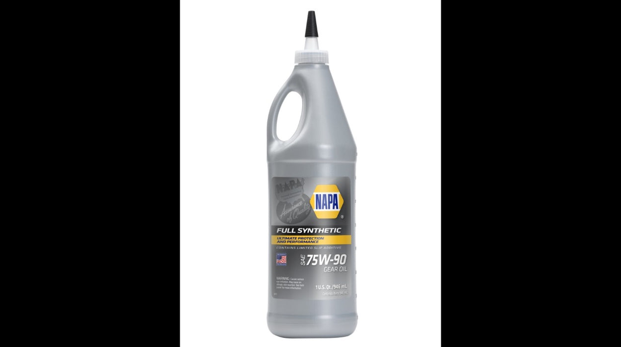 Lubricante napa sintetico aceite para engranajes 75w90 12/1 qt
PRECIOS INCLUYEN I.S.V.