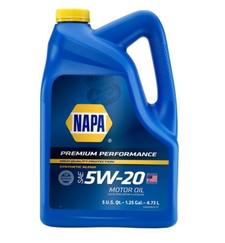 Aceite de motor de alto rendimiento napa 5w20, mezcla sintética, 5 cuartos (ee. uu.)