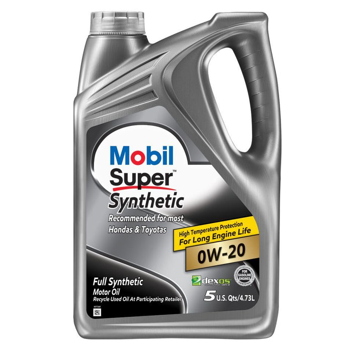 Mobil super synthetic 0w-20, aceite sintético para motores gasolina, garantiza protección contra el desgaste, la corrosión, excelente propiedades limpieza prologando la vida util de tu motor.